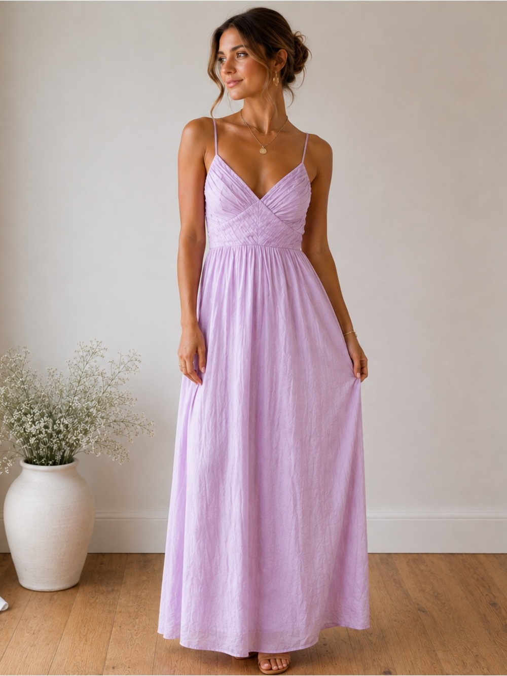 NWT Hello Molly Lilac Open Back Maxi Dress | Size US 8